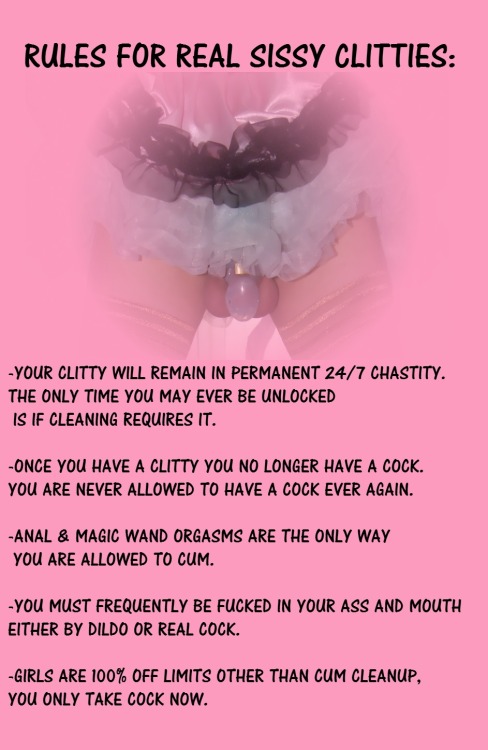 sissypinkbrittany: sissysonia-m: I agree I’m all for it… These are great rules!