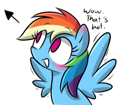 heck-yeah-mary:  Reblog and Rainbow Dash will get a wingboner from your avatar.  hehehehe..