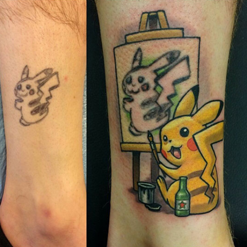 sixpenceee: The best tattoo cover up I have ever seen