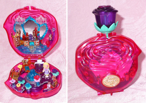 Polly Pocket - Ctystal collection- Starshine Palace- Sweet Roses- Bubbly Bath- Jewel Magic Ball