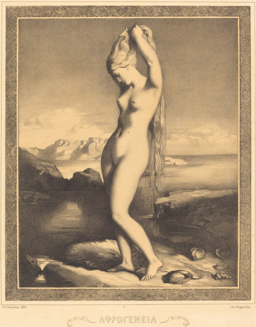 daughterofchaos: Venus Anadyomene by Théodore Chassériau, ca. 1841-42