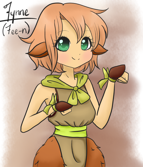 mai-artwork: Might as well add this to my collection of monster girls. This is Fynne, a faun. She wa