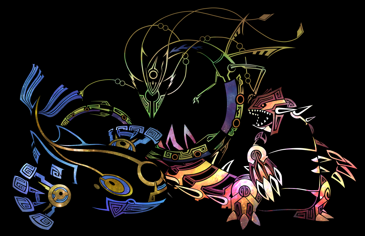 noisywyvern: POKEMON OMEGA RUBY // ALPHA SAPPHIRE LEGENDARY TRIO plain backgrounds