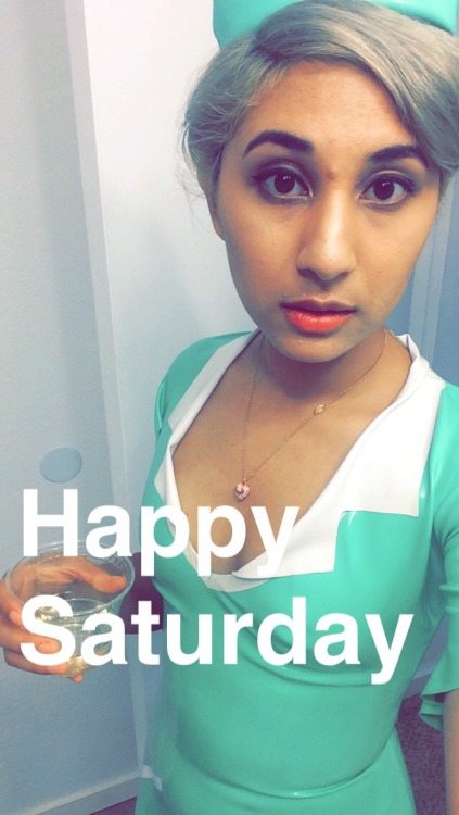 nenetlavril:  Happy Saturday.  Im drinking and in latex. You’re welcome.