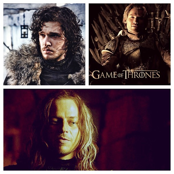 Man crush Sunday! #gameofthrones #jamielannister #jonsnow #jaqenh'ghar #man #crush