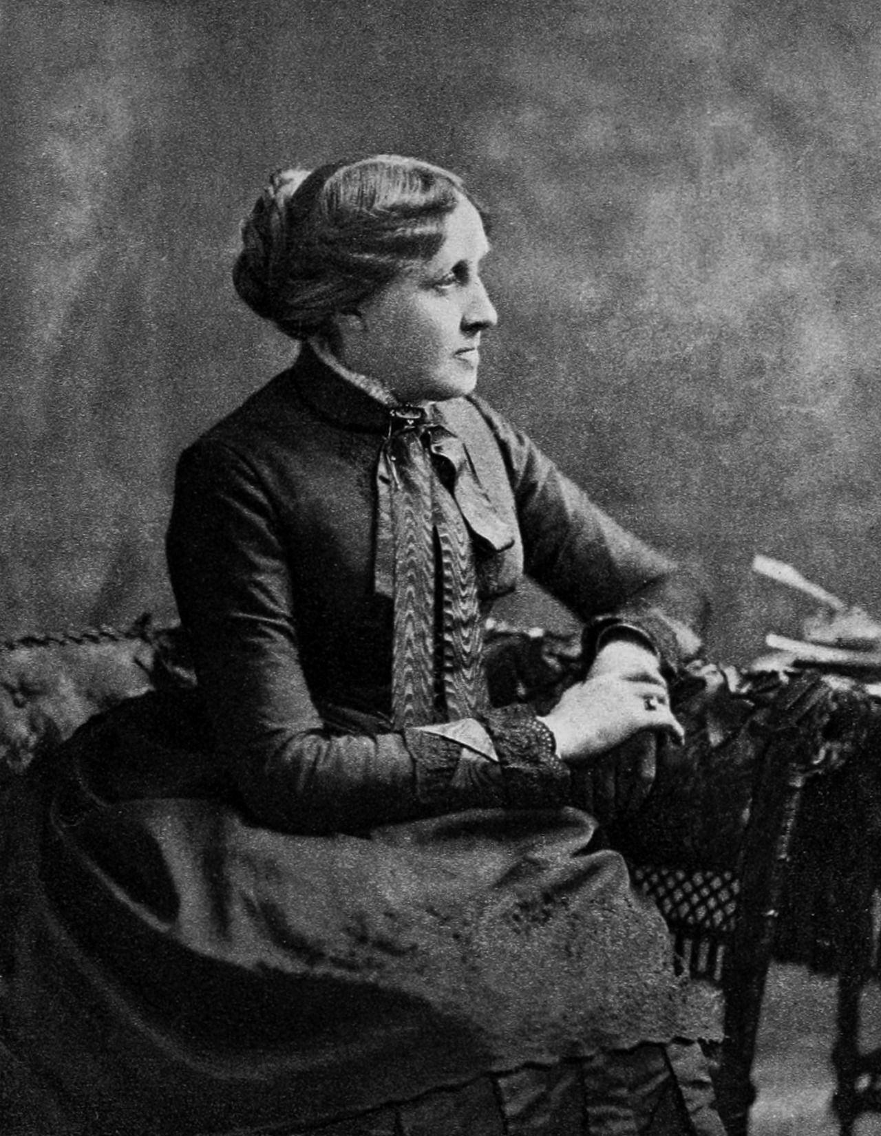 If youre a fan of Little Women, get excited - our episode on author Louisa May Alcott is coming out tomorrow!  [Image: Studio portrait of Louisa May Alcott] #louisa may alcott #little women#queer history#lgbt history#lgbt#lgbtq#queer