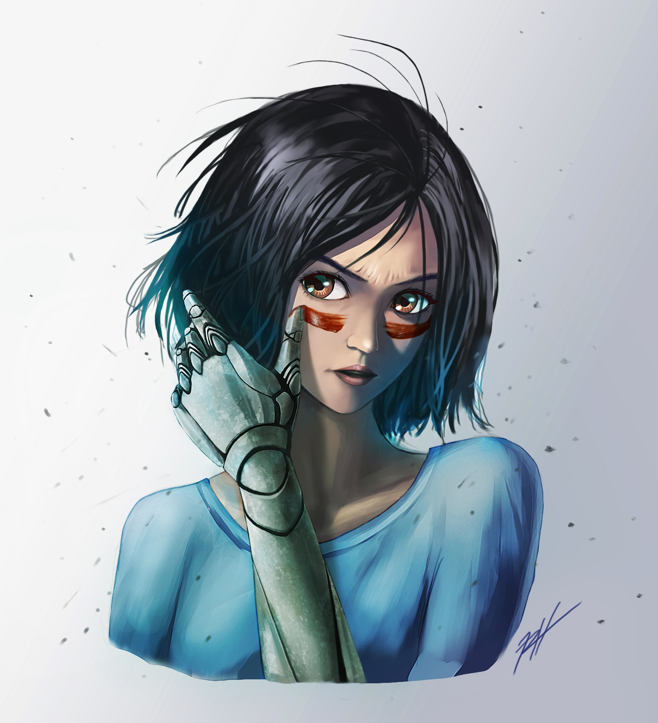 Alita Battle Angel alita crying face drawing alita fan art cute alita  drawing HD phone wallpaper  Peakpx