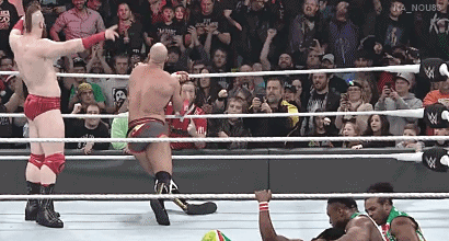 na-nou83:  TOP 10 favorite WWE moments in 2016↳ #05 :   Sheamus and Cesaro winning the Tag Team Championships   
