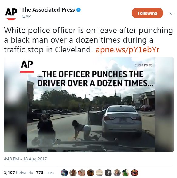 cartnsncreal:    This is emblematic.  Officer initiates physical confrontation.