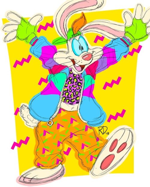 strawberrygaloshes:doodled a very loud 90′s-esque roger last night before bed!! &lt;3