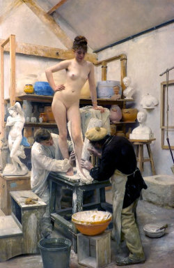 artiebagagli:  Edouard Dantan - A Casting from Life (1887) 