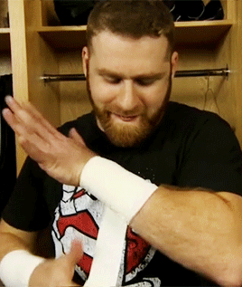 mithen-gifs-wrestling:  Wrist-taping and Characterization: A Seminar led by Professors Zayn and Owens. 