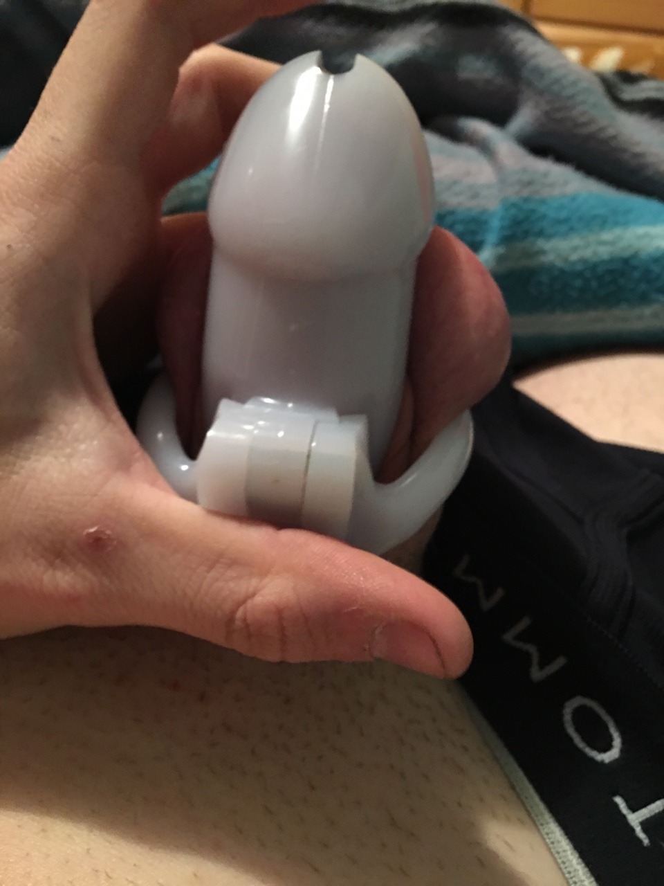 sexslavefantasy:  chastity-canged:  Day 5 in chastity. We are already in the challenge