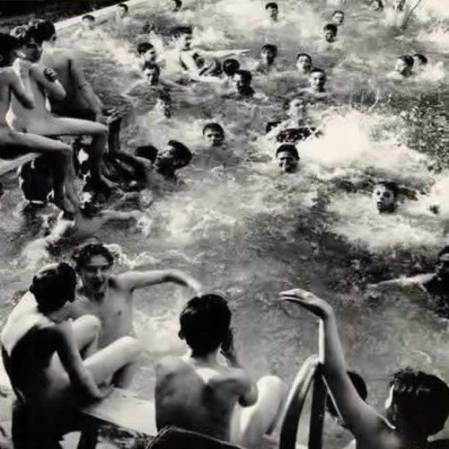 ultrawolvesunderthefullmoon:  The YMCA Swimming Pool it was common for men and boys to swim, or rather “sea bathe” in the buff from the early 1700s through much of the 1800s, which was curtailed when rail systems began allowing the masses to vacation