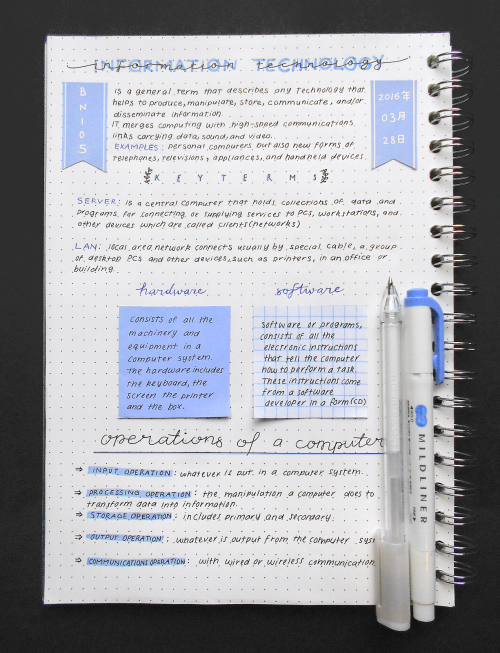 studeity:    28-03-2016 // 9:16pm Information Technology notes! Diagrams are too hard to draw up for IT, it requires the art skills that I don’t have. :’^( 