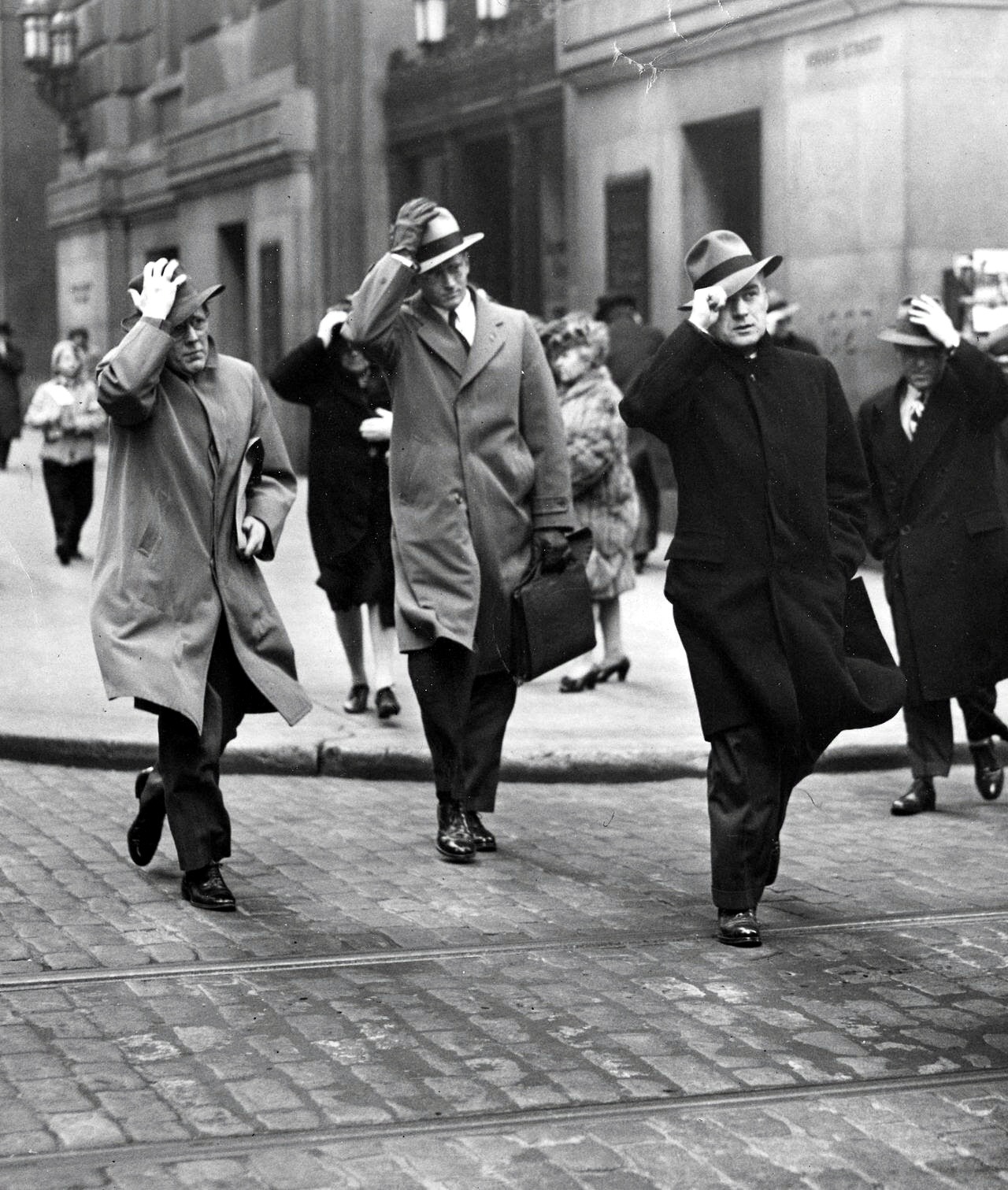 Un jour de vent à Philadelphie, 1947.