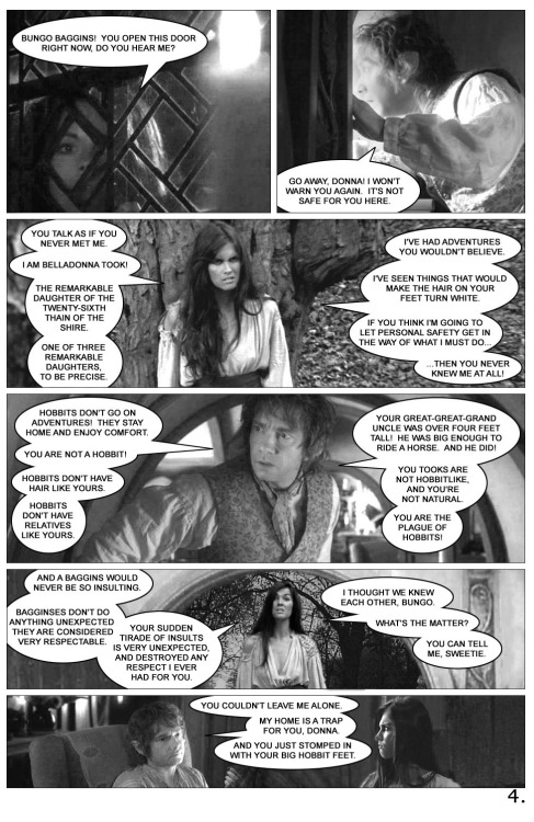 Page four of the comic book adaptation of Peter Jackson’s prequel to “The Hobbit.”