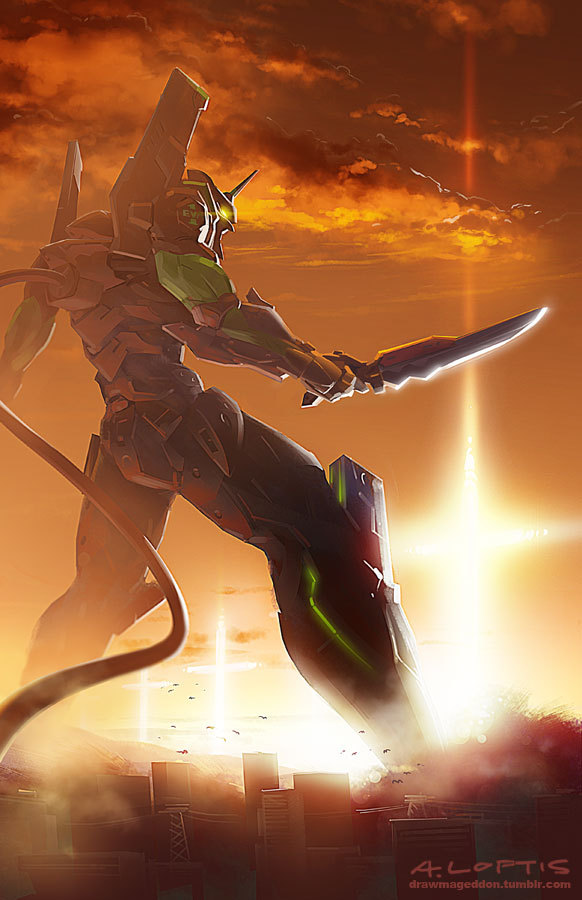 comicsandothernerdystuff:  Evangelion Unit 01 by arthurloftis 