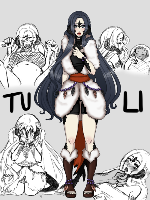 A sketch page of my Xaela Tuli Borlaaq that I totally had forgotten to upload ^^;;A bit messy, but h