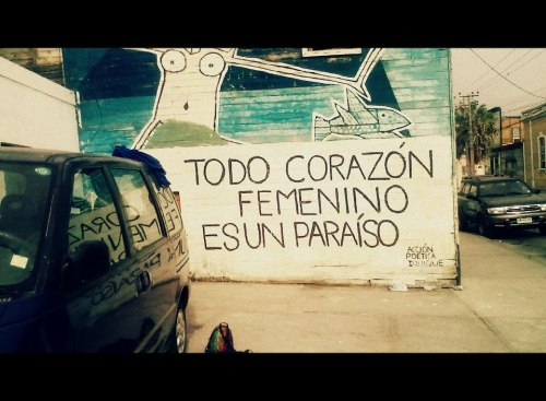 valentinavolantina:  eskoriacerebral:  Acción Poética Iquique. <3(Está al frente del Bavaria, o AFP Modelo :B)  hay varios ya en Iquique, me alegra verlos :)  