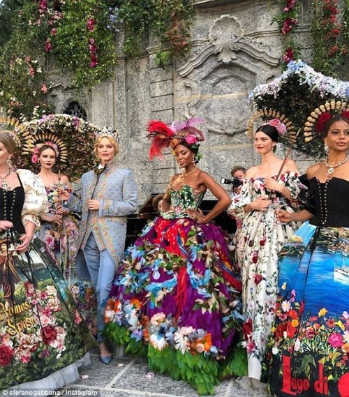 Dolce and Gabbana Alta Moda 2018 at Lake Como (click to enlarge)