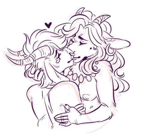 fluffyboobs: a lil requesty for @atamajakki of her Sona and Terisa having a little smooch I put way to much effort into but it was worth it to see two gorgeous ladies smooching 