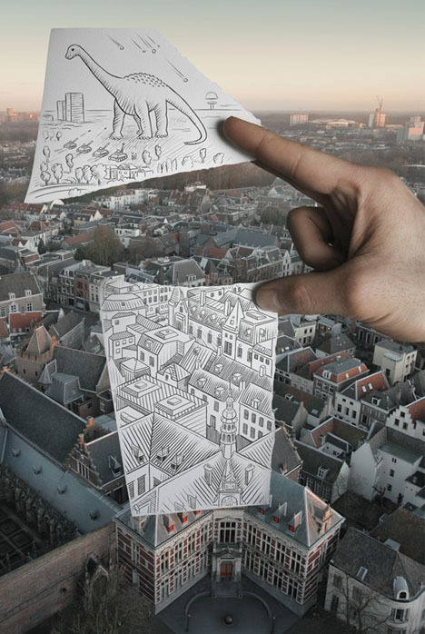 relativetoearth:  Ben Heine - Pencil Vs. Camera 