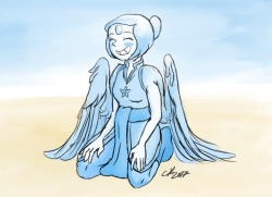 Was gonna put Steven next to her but he looked weird. So here is a happy Angelite.