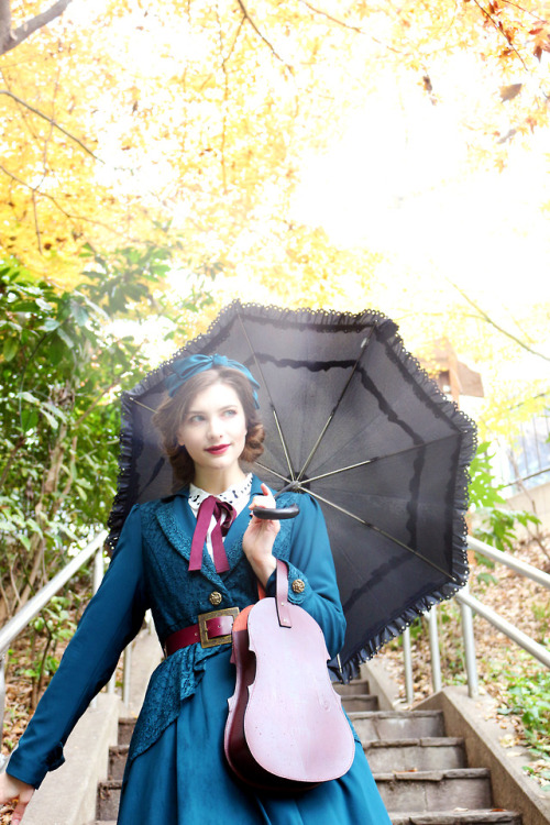 fannyrosie: Aesthetic overexposure in the rain Coat: Axes Femme Skirt and umbrella: Innocent World B