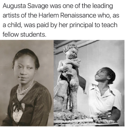 lagonegirl:  Augusta Savage was an influential black sculptor who challenged racism in the early 20t