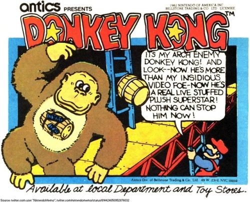 1982 donkey kong plush