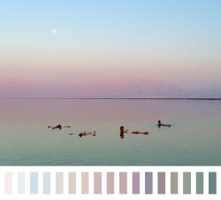 naturalpalettes:  Dead Sea, Palestine under the Moon.