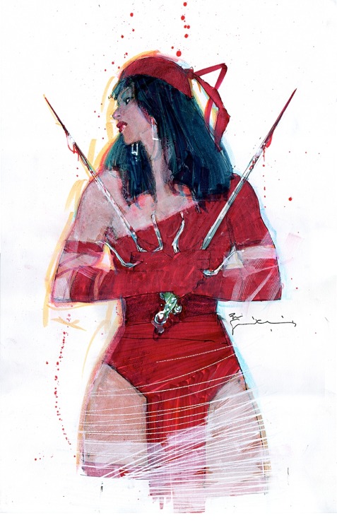 xombiedirge:  Daredevil & Elektra by Bill Sienkiewicz