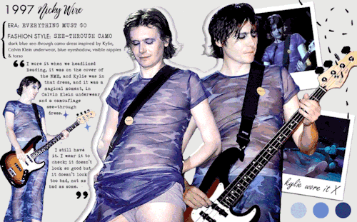 dreamduran: The Encyclopedia of Iconic Nicky Wire Looks [1/?]