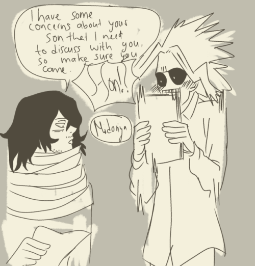 hanghuhns - “Aizawa my man, I can assure you that I’m not–”