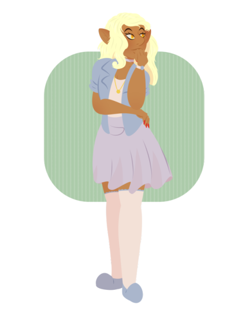 singing-circuitry: i love her so much?? thank you for the requests :D!! [ID: two lineless digital dr
