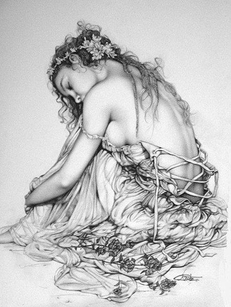 slow-deep-hard:  Arantza Sestayo • Traditional Arts, pencil. Black &amp; white