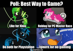 ask-sebseb-the-demonlord:  the-element-of-game:  captian-lightning-strike:  askkratosponyofwar:  electricbrony:  firestorm310:  ask-lord-sithmane:  chryssii:  askprincemoon:  jackofthespades:  drawponies:  Time for a poll, Tumblr fans!  I know many of