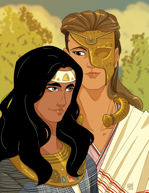 amazonomachycomic:AND for this week’s guest art we have our goldy couple portrayed by @mj