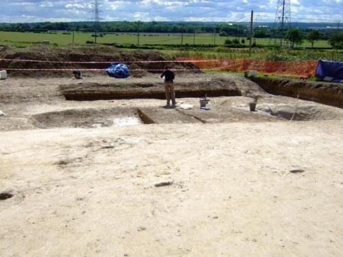 Neolithic causewayed enclosure at Burham (Kent, England).  Thisenclosure is located on the slope of 