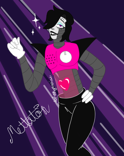 The Mettaton Drawing From Earlier But With Color!