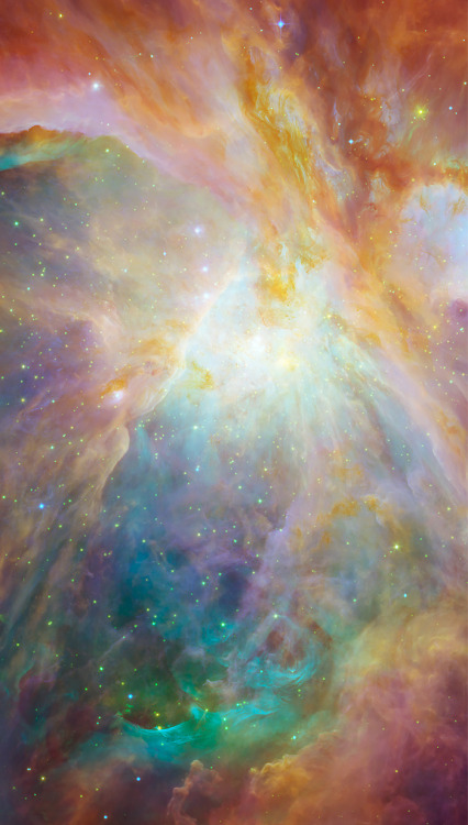 Orion Nebula in visible & infrared