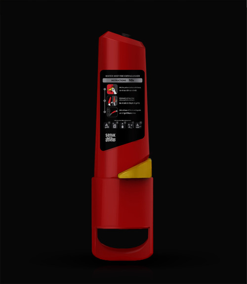 The Senik fire extinguisher proposes more efficiency in emergenciesDesigned by Indian product design