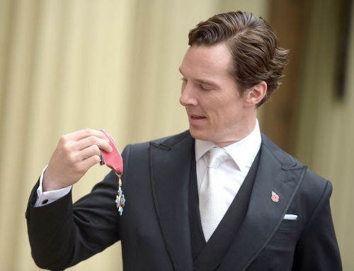 ladyt220: deareje: new tab for high res. Benedict Cumberbatch Receives the CBE Honor from Queen El