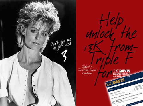  You did it! Your gifts unlocked the gift of $13,000.00 from The Farrah Fawcett Foundation! LINK TO 