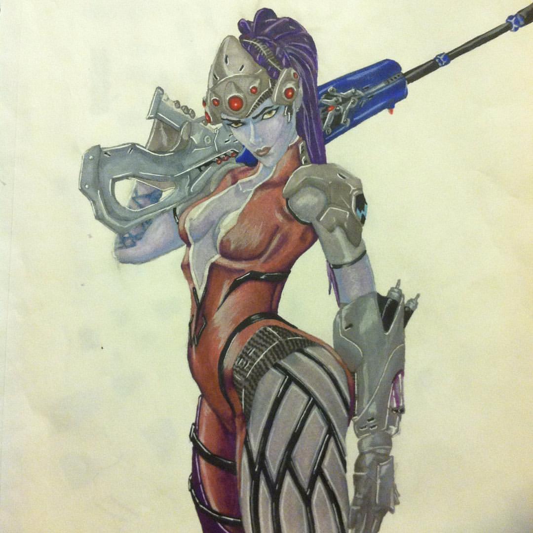 wintrydoe:  Widowmaker :D was practicing with colors~used, I believe it was, her