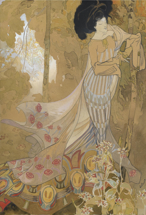Georges de Feure - Elegante près d’une source Georges de Feure - Fleurs d’automne  Georges de Feure 