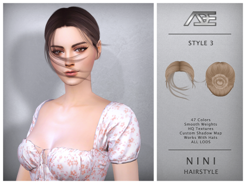 NEW SIMS 4 HAIRSTYLES, WILL BE AVAILABLE AT THE SIMS RESOURCE!!!Download Links:Nini Hairstyle (Style