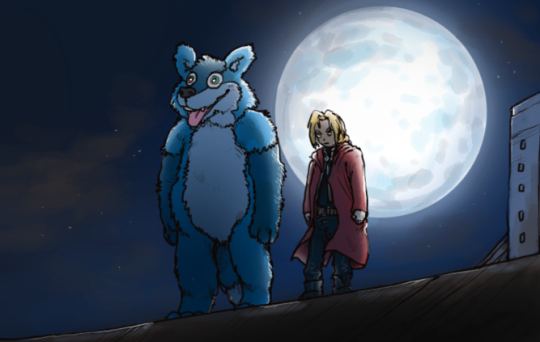 projoestar:  iguanamouth:  onwardtorakichi:  kil9:  fullmetal alchemist au where ed binds al’s soul to a fursuit   I love this primarily because it would require that Hohenheim collected fursuits in his basement     Al and his brother didnt went thru