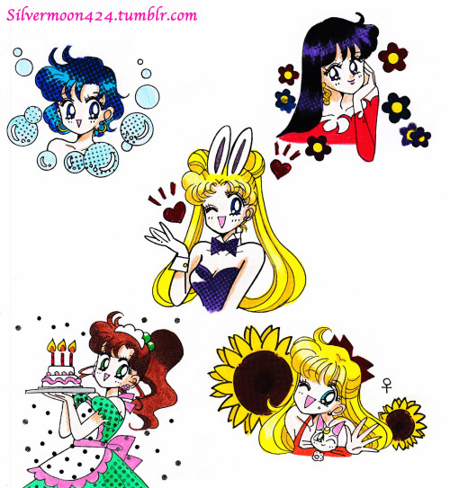 I absolutely love coloring these doodles that Naoko Takeuchi drew ❤️